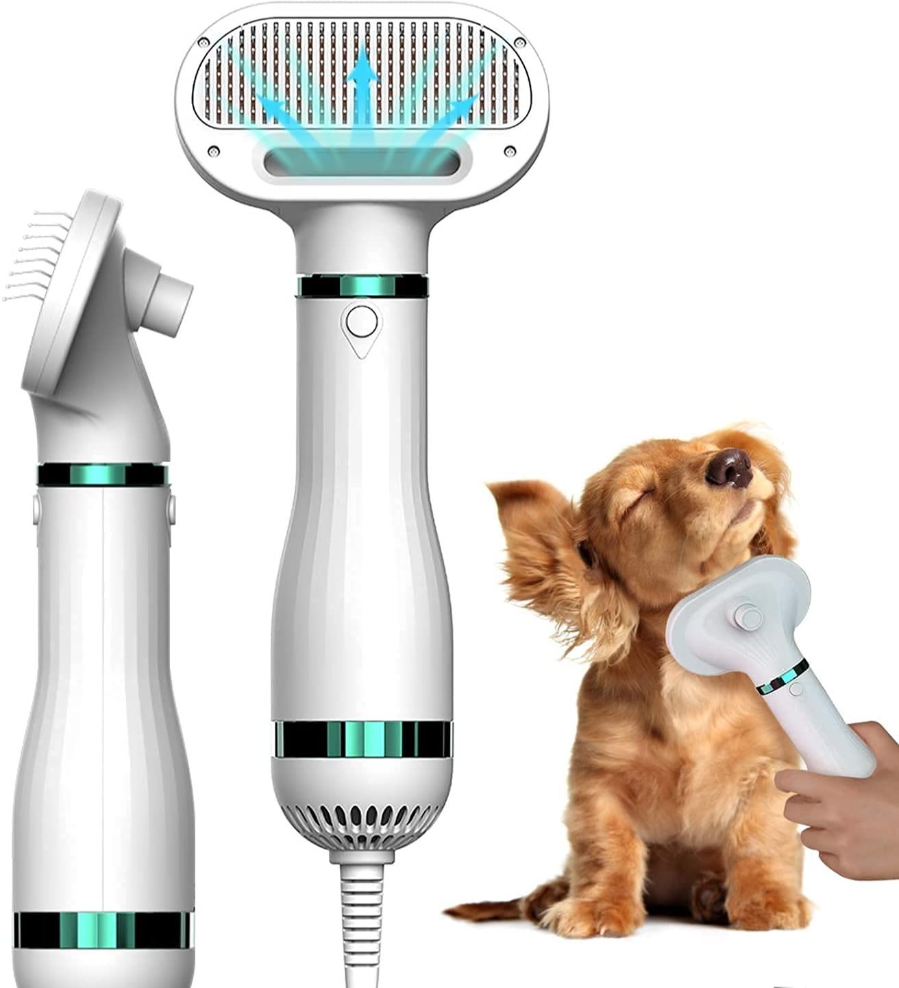 Secador de Pelo para Mascotas 2 en 1 – Cepillo y Secador Portáti